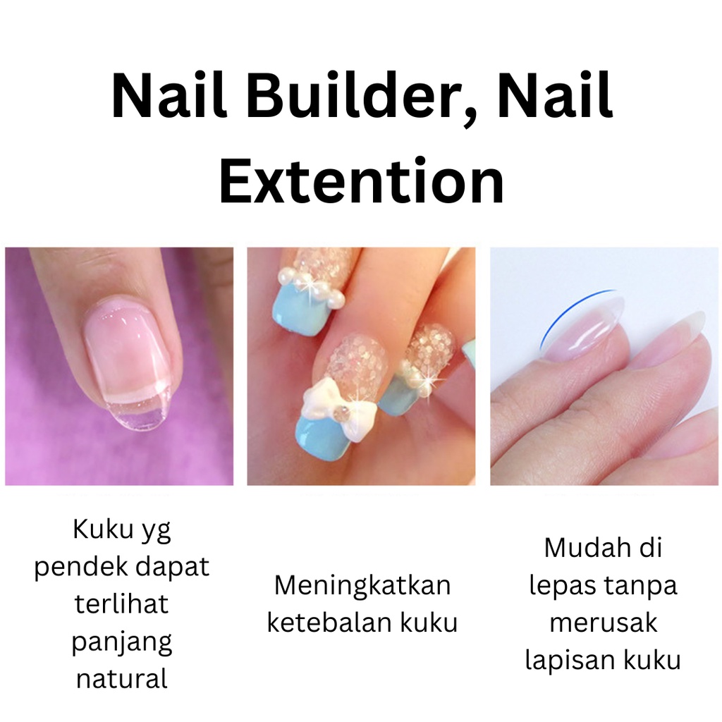 𝐂𝐢𝐭𝐚𝐝𝐞𝐚𝐥 - Nail Builder Gel UV, Extention Kuku, Sculpture Nail, Nail Glue