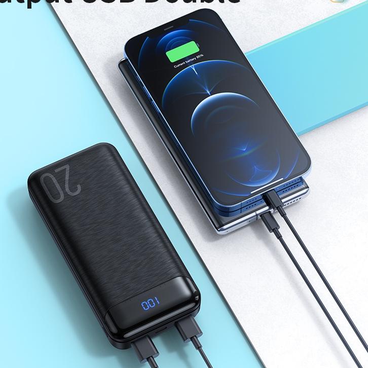 Recomended KIVEE Powerbank mini 20000 mAh 10000 mAh ultra-thin model tipis fast charging LED power b
