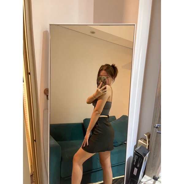 (S-XXL) KOREAN LOOP MINI SKIRT BELAH DUA rok