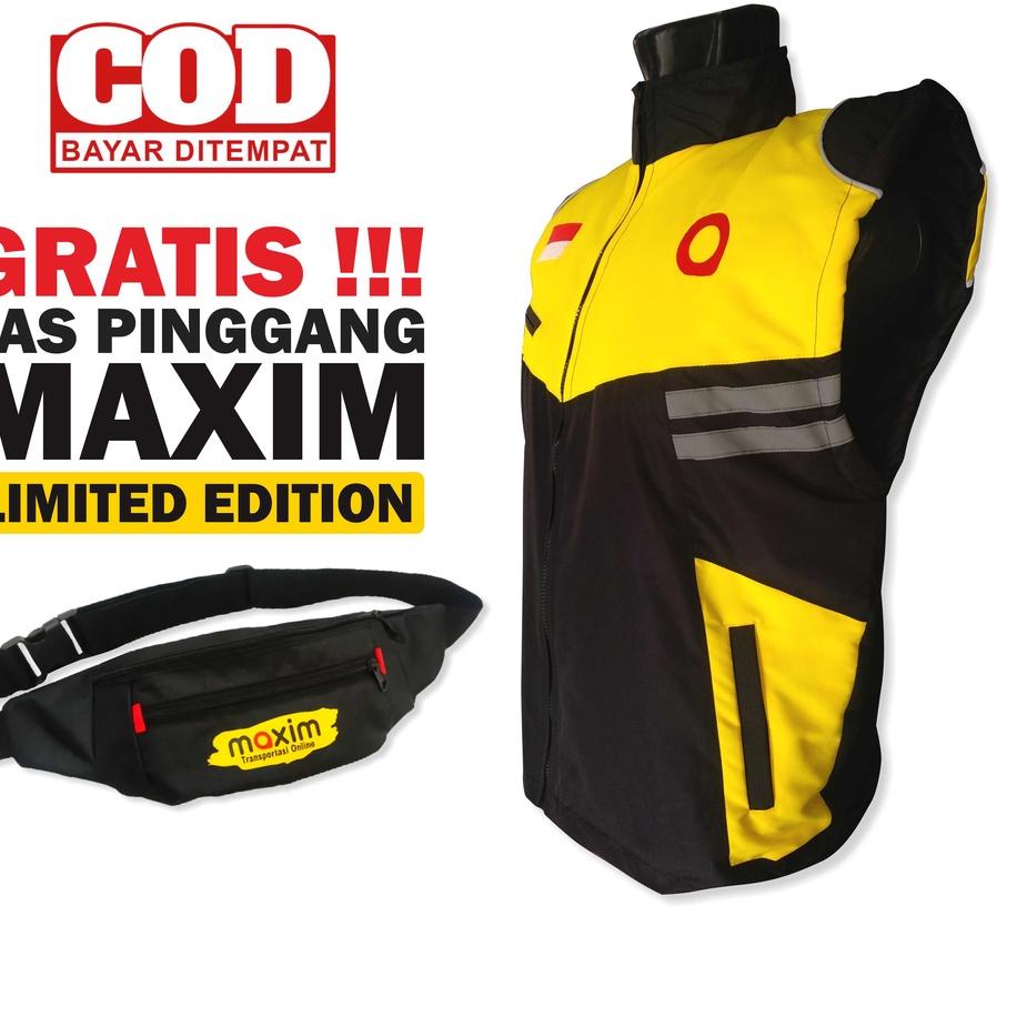 Free Ongkir/ Rompi Terbaru Maxim Driver Gratis Tas Pinggang Keren Waistbag Waterproof