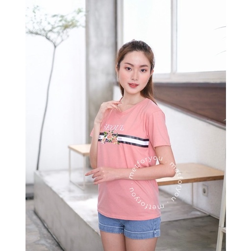 METFORYOU Kaos Wanita Oversize - DUSTY PINK / PEACH / ROSE EDITION