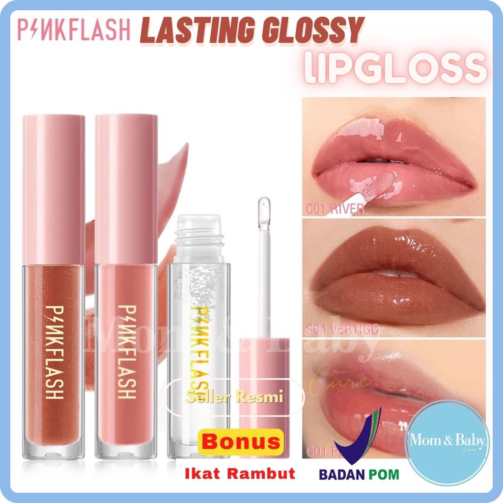 PINKFLASH Lasting Glossy Lipgloss | Lip Gloss | Pink Flash | BPOM PF-L02 n