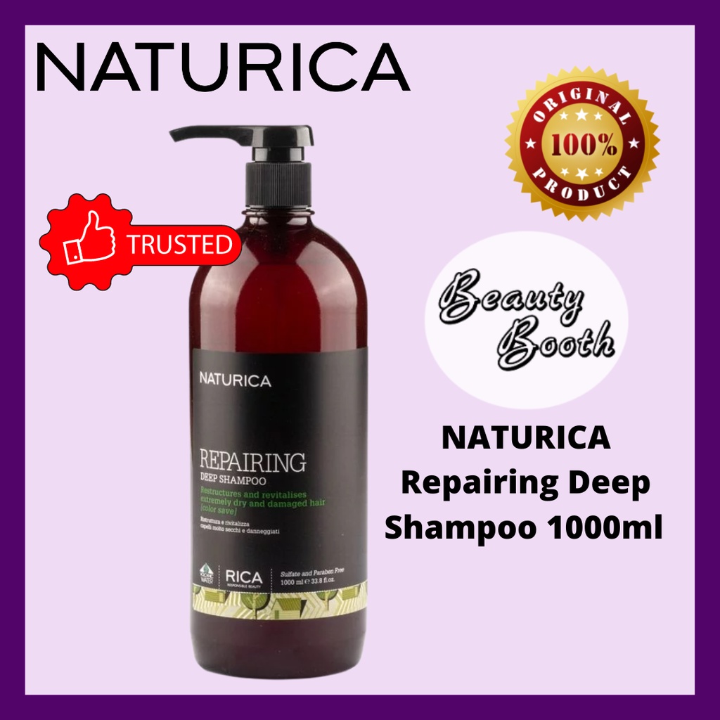 NATURICA Repairing Deep Shampoo 1000ml | Shampoo Rambut Kering dan Rusak