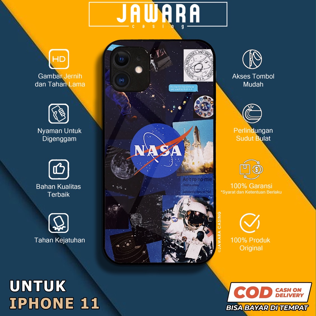 Case iPhone 11 Casing iPhone 11 Jawara Casing [NASA] Case Glossy Case Aesthetic Custom Case Anime Ca