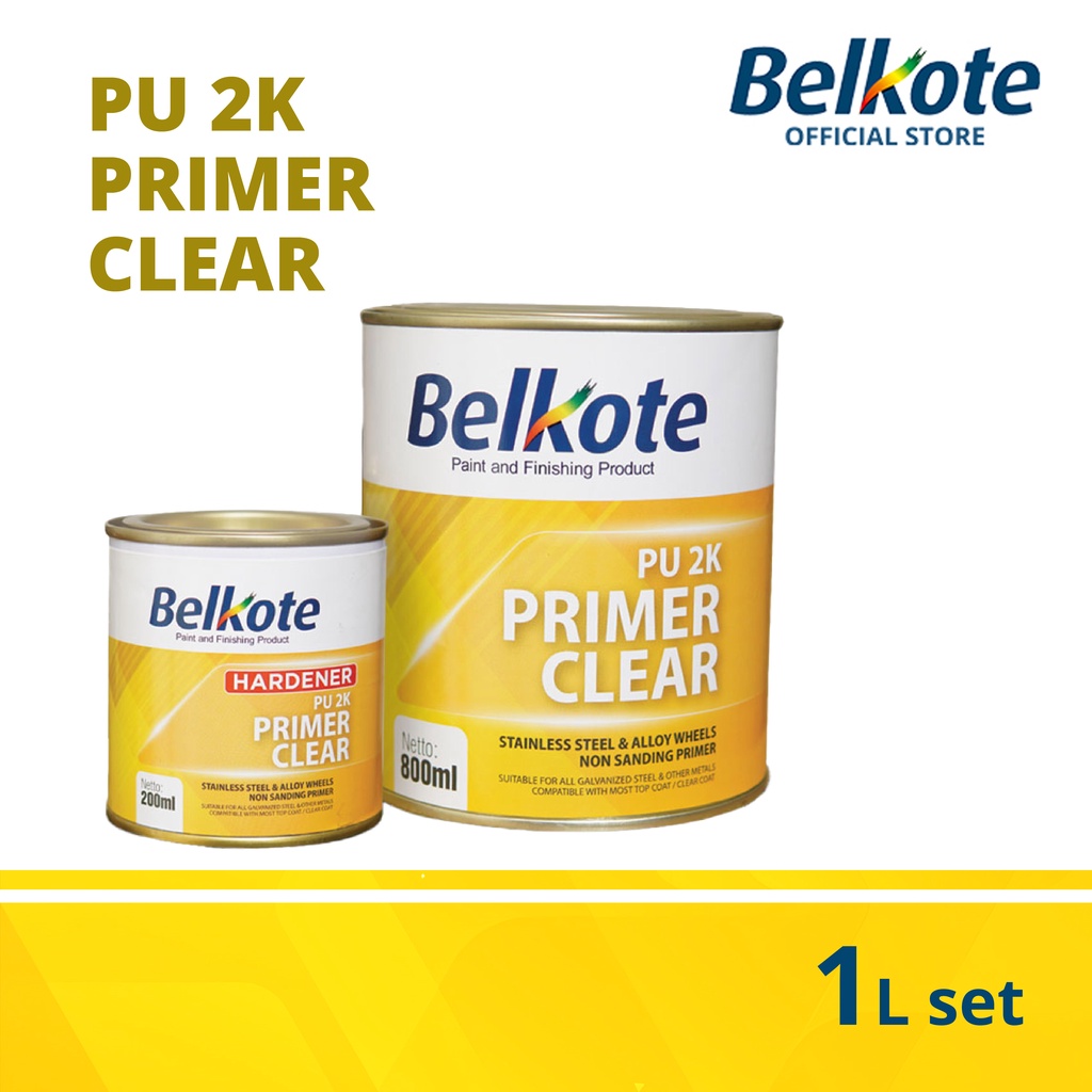 cat velg BELKOTE PU 2K Primer Clear (1L set) stainless steel alloy