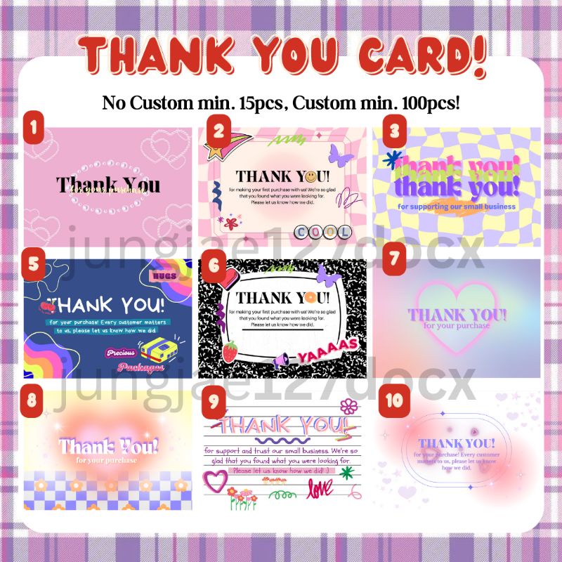 

Thank You Card [MIN.15PCS] DISKON!!!