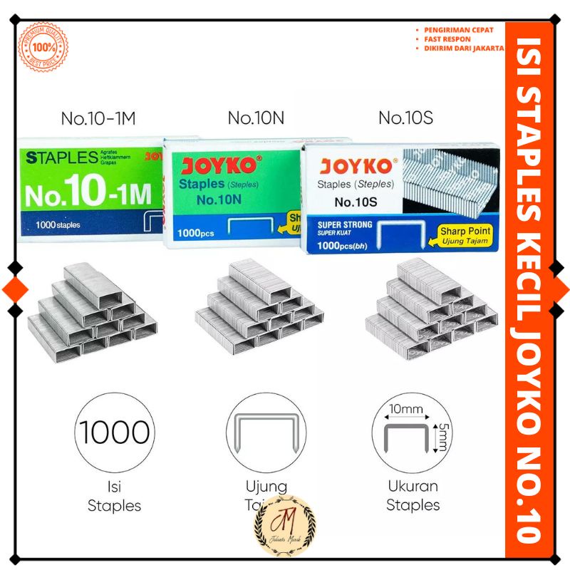 

Isi Staples Kecil Joyko No.10 / Isi Staples Joyko Kotak Kecil JMH