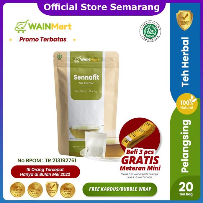 

[BISA COD] Teh Pelangsing Perut Buncit Teh Celup Daun Jati Cina Sennafit Herbal