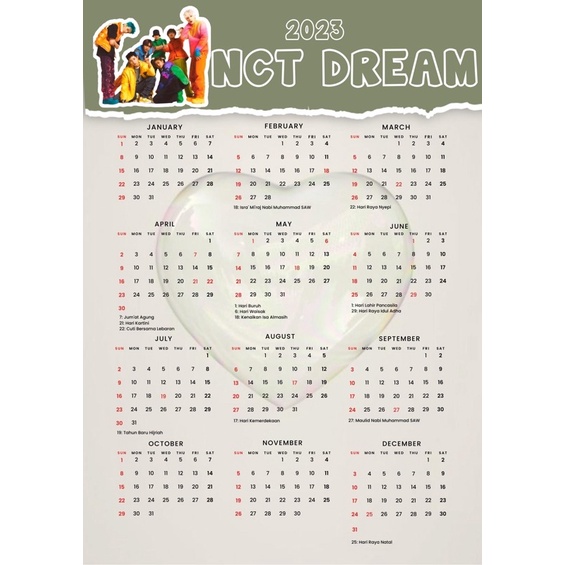 

KALENDER 2023 NCT DREAM / KALENDER KPOP