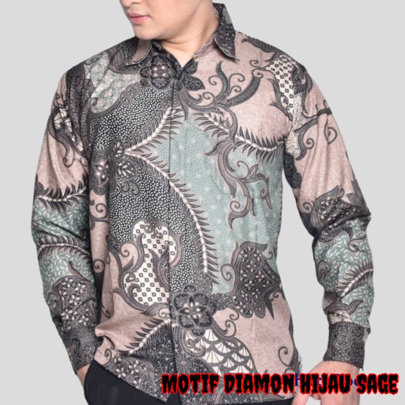 NEW ARRIVAL DISTRO BATIK PRIA BORDIR SOGAN HRB026 BATIKAF