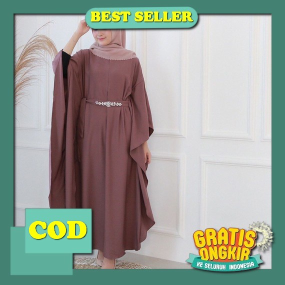 Latifa Dress Gamis Wanita Dewasa Terbaru 2022 Elegan Gamis Remaja Kekinian Viral Gamis Modern Lebara