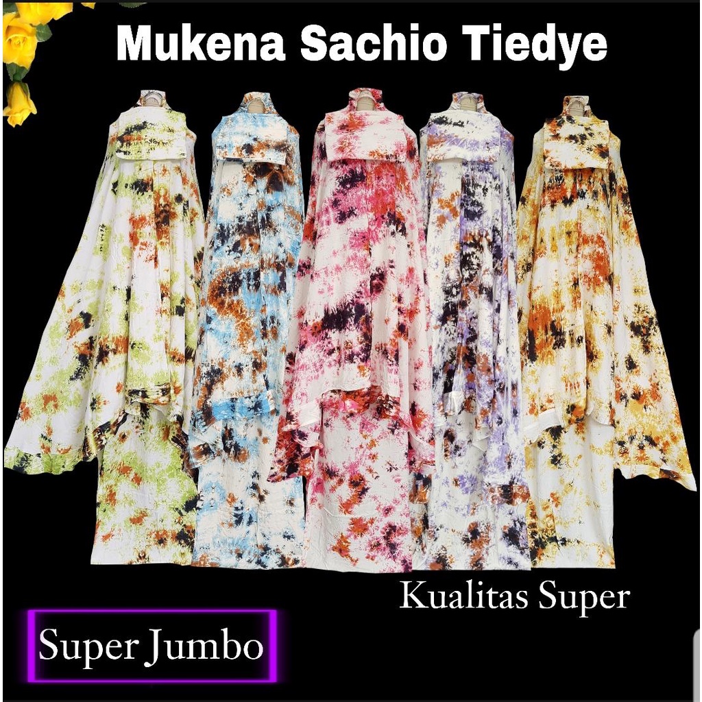 MUKENA RAYON SUPER JUMBO MOTIF TIEDYE KUALITAS SUPER