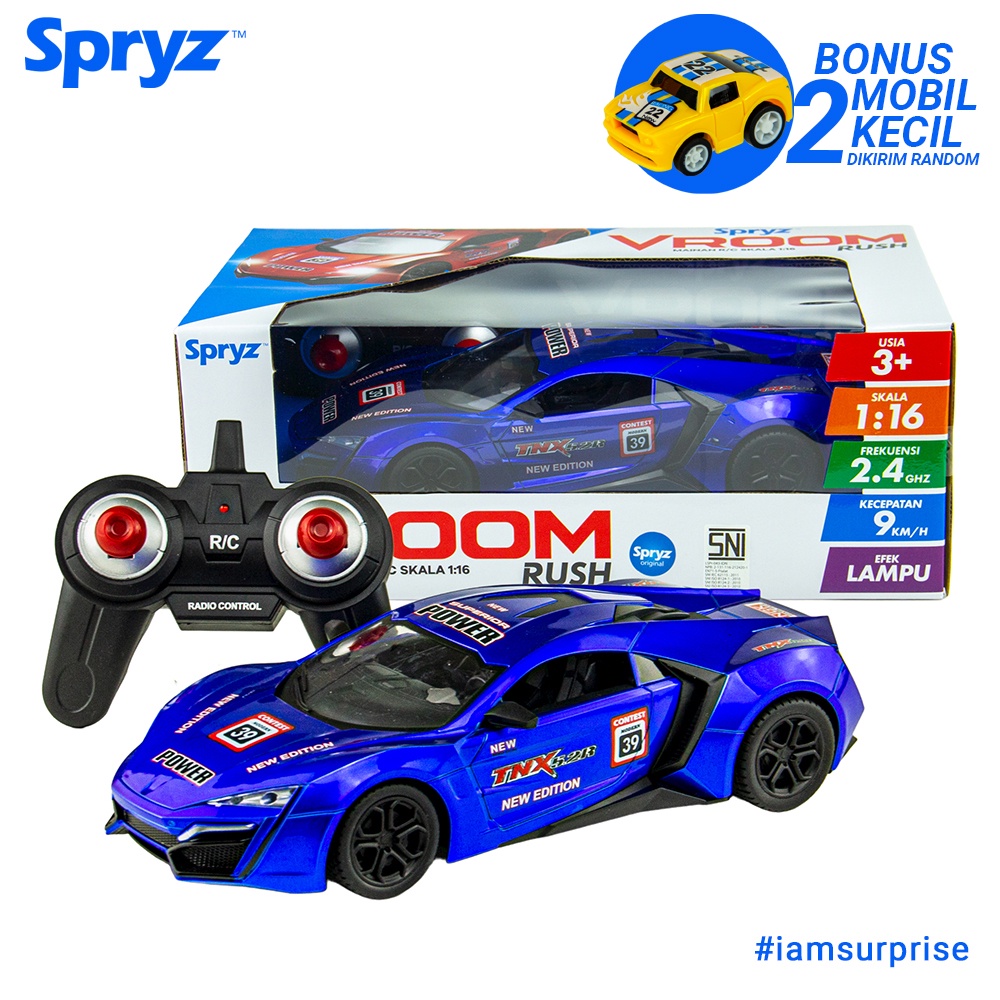 Spryz Rush Mainan Mobil RC Frekuensi 2.4 Ghz Skala 1:16