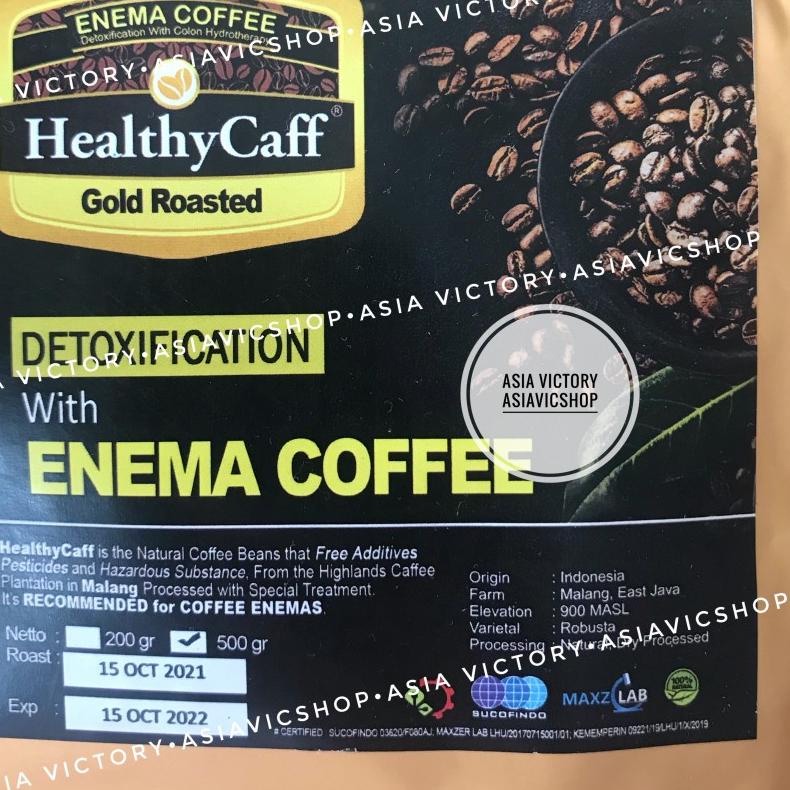 

9.9 BRANDS FESTIVAL HealthyCaff 500gr Gold Light Roasted/Healthy Caff Kopi Organik Enema Coffee