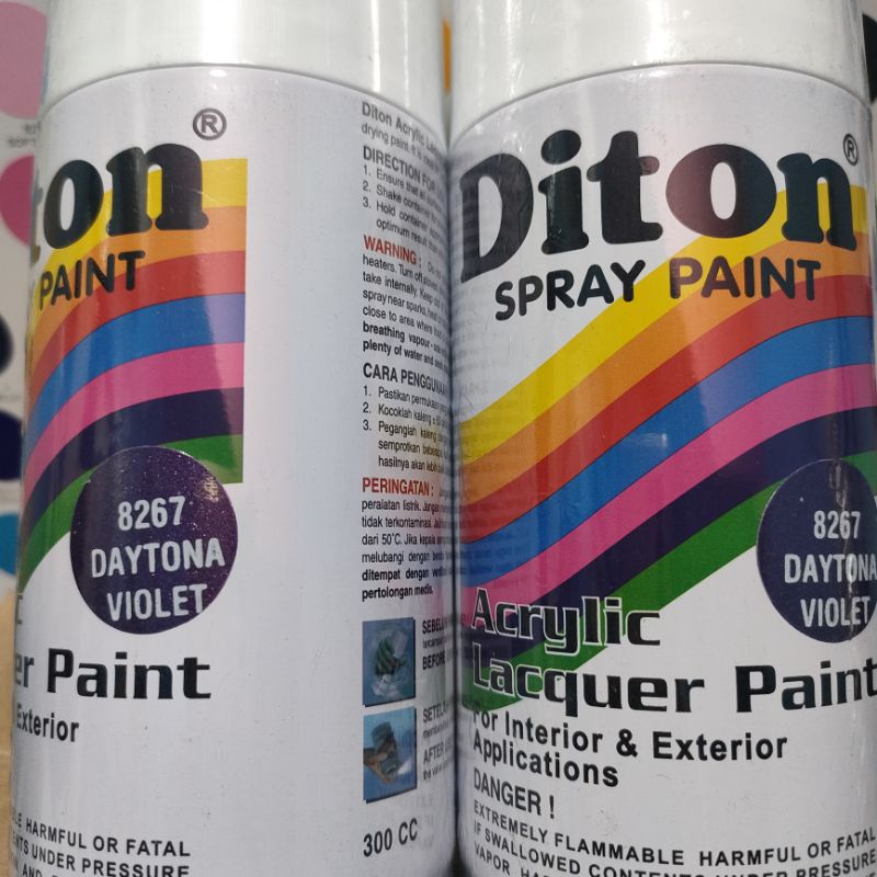Pilok Pilox Cat Semprot Diton Daytona Violet 8267 Ungu Tua Metalic Metalik 300cc Spray Paint