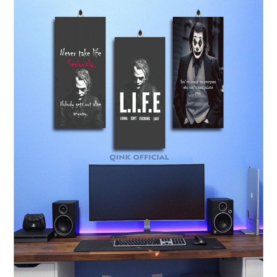 DEKORASI KAMAR GAMBAR JOKER KEREN 15X30 O9LCK/UIO5F/ POSTER QUOTE JOKER KEREN / POSTER DINDING QUOTE