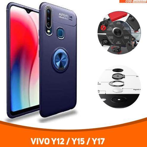 ⇉ Case Vivo Y17 / Vivo Y15 / Vivo Y12 Autofocus Magnetic Ring ジ