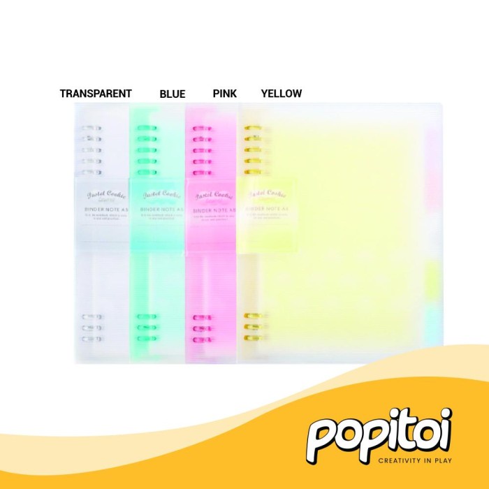 

KOKUYO PASTEL COOKIE 8-RING LOOSE LEAF BINDER 5 INDEX TABS A5 B5