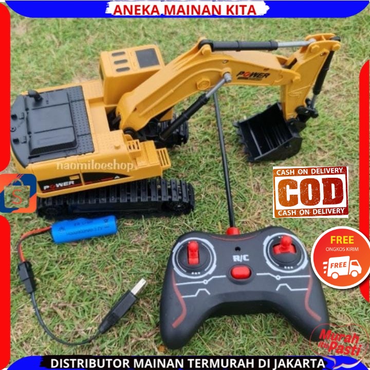 Promo Heavy Machine RC Excavator Crawler Mainan Mobil Truk Beco Digger RC 1:24 Remote Kontrol