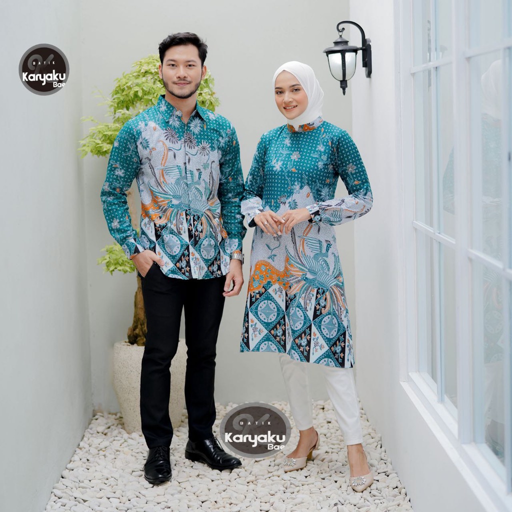 Batik Couple Modern Baju Batik Wanita Atasan Blouse Batik Kerja Wanita Kantor Motif Chatra Seragam Batik Alina