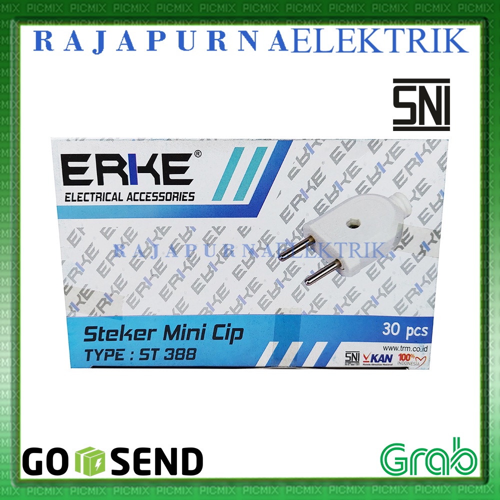 Steker / Colokan Mini Gepeng ERKE SNI