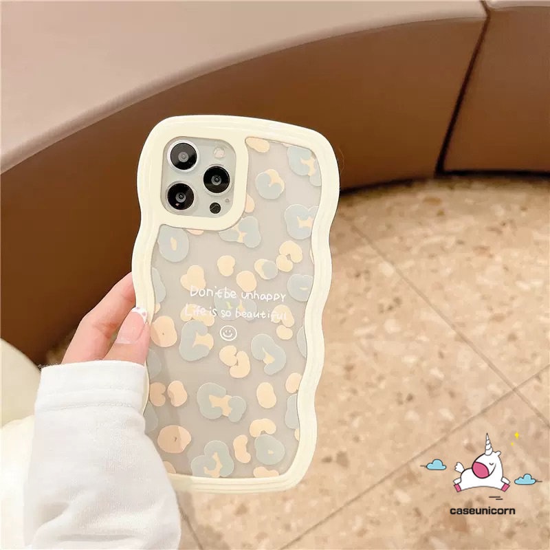 Case Oppo A16 A78 A17K A17 A57 A95 A5s A15 A96 A54 A74 A3s A16s A55 A12 A5 A9 2020 A76 A77 A7 A16K A1k A77s A53 A52 Reno 8T 8 7 7Z 8Z 6 Wavy Edge Fashion Motif Leopard Sarung Soft Case