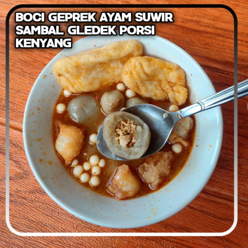 Jual Bakso Aci Baso Aci Boci Geprek Ayam Suwir Sambal Gledek Porsi