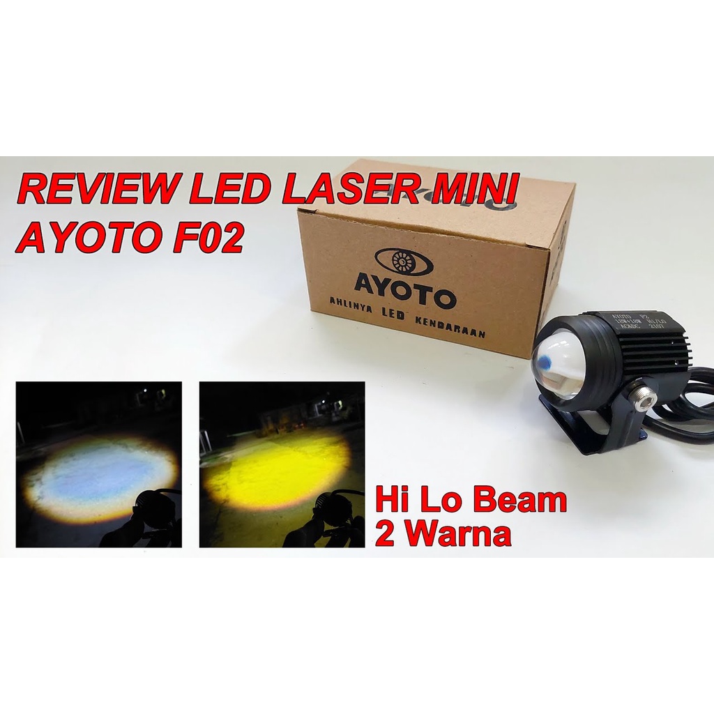 Lampu Tembak LED Motor & Mobil AYOTO F02 18 Watt HI LO AC & DC