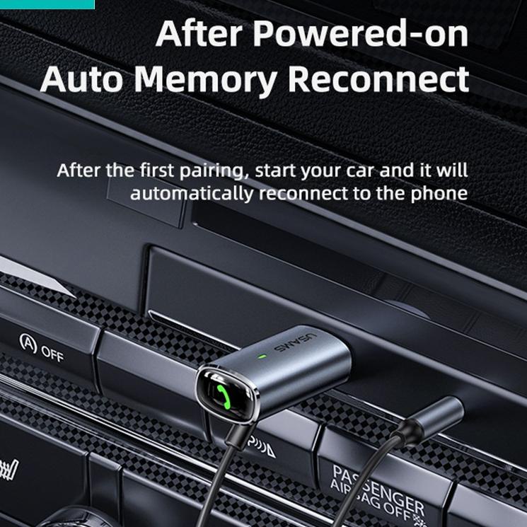 Terbaru - USAMS Official Original SJ504 Bluetooth Transmitter Wireless Bluetooth Receiver Adapter AU