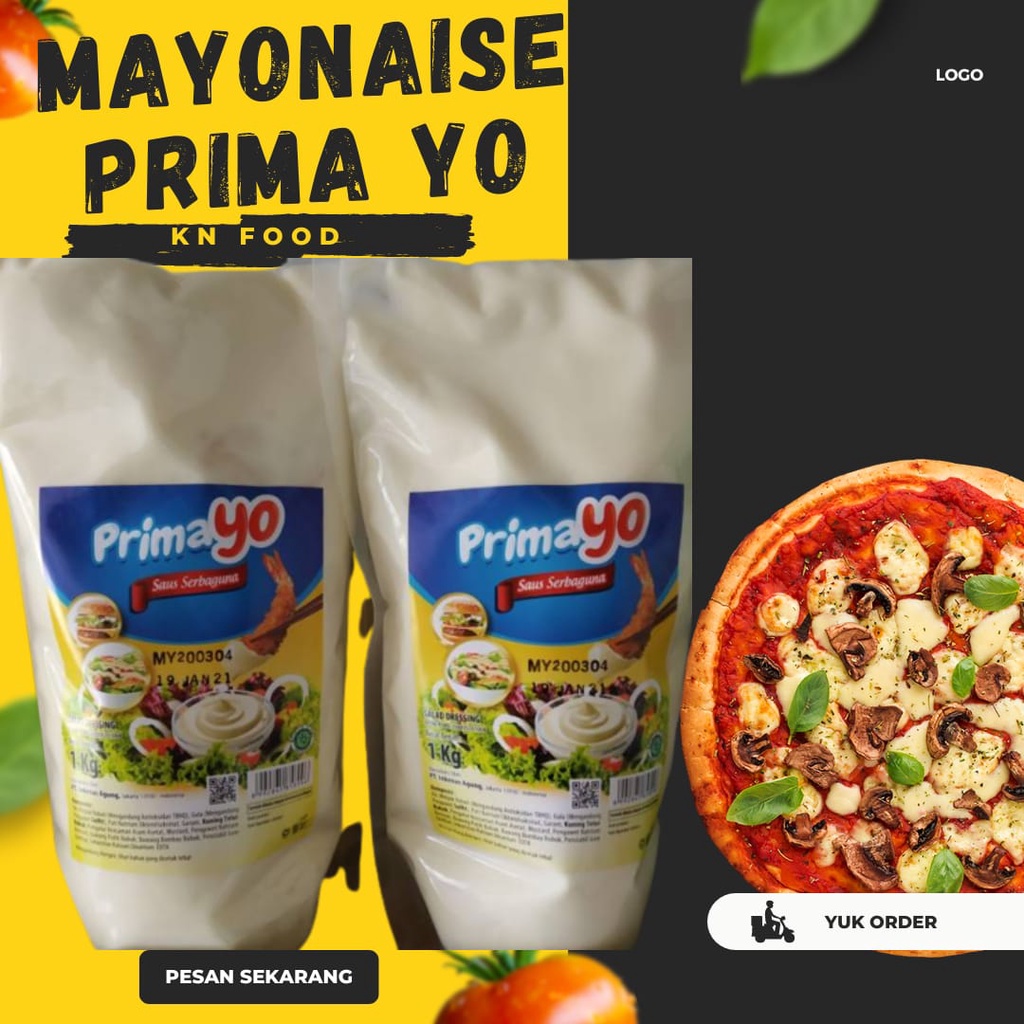 

MAYONAISE PRIMA YO KEMASAN ISI 1 KG MAYONAISE PRIMA YO