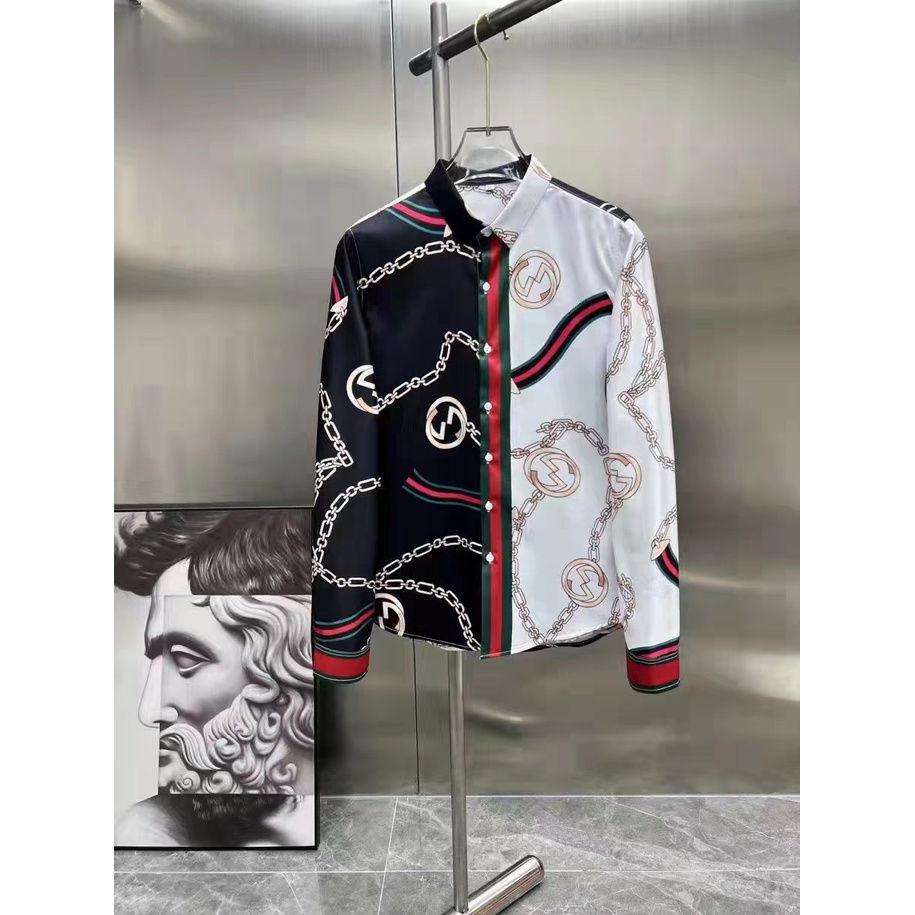 kemeja cowok slim fit branded G terbaru mirror kemeja pria p1shoes