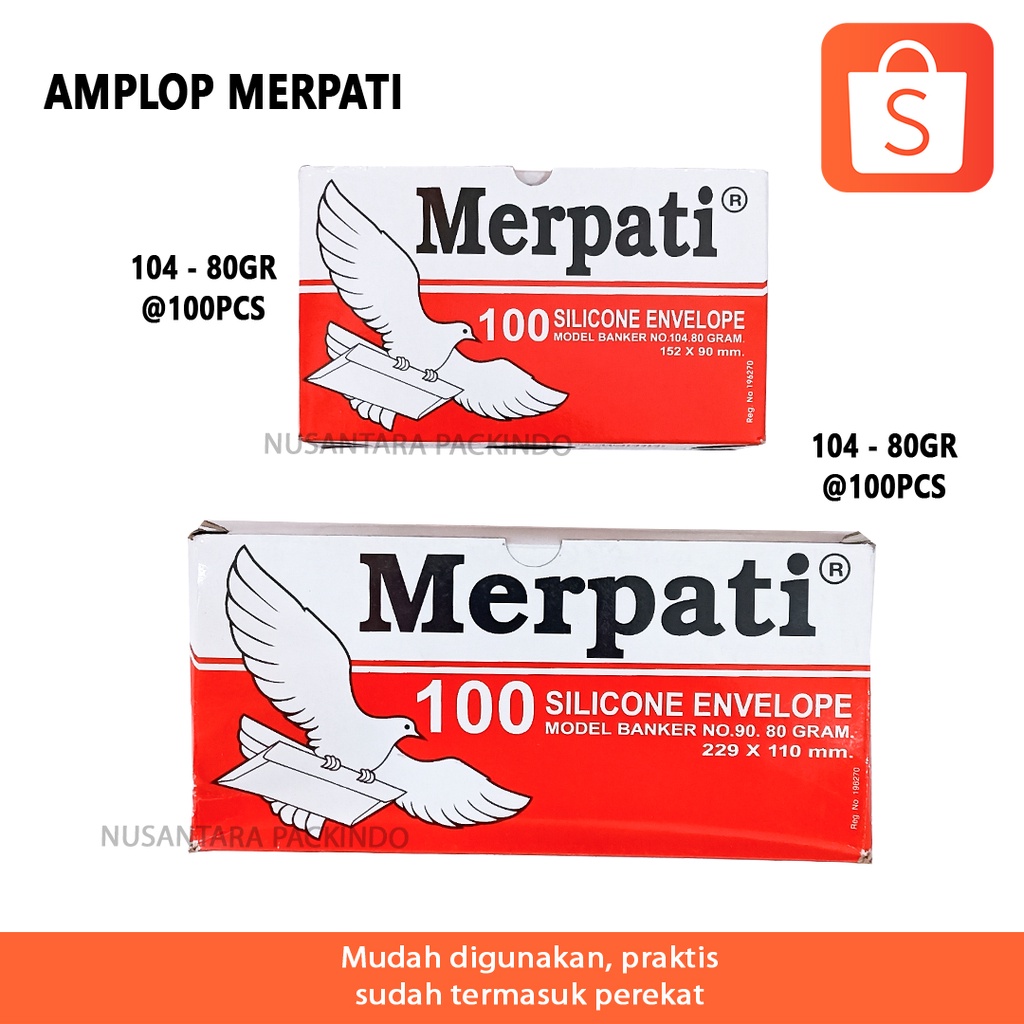 Jual AMPLOP MERPATI 90 100PCS Shopee Indonesia