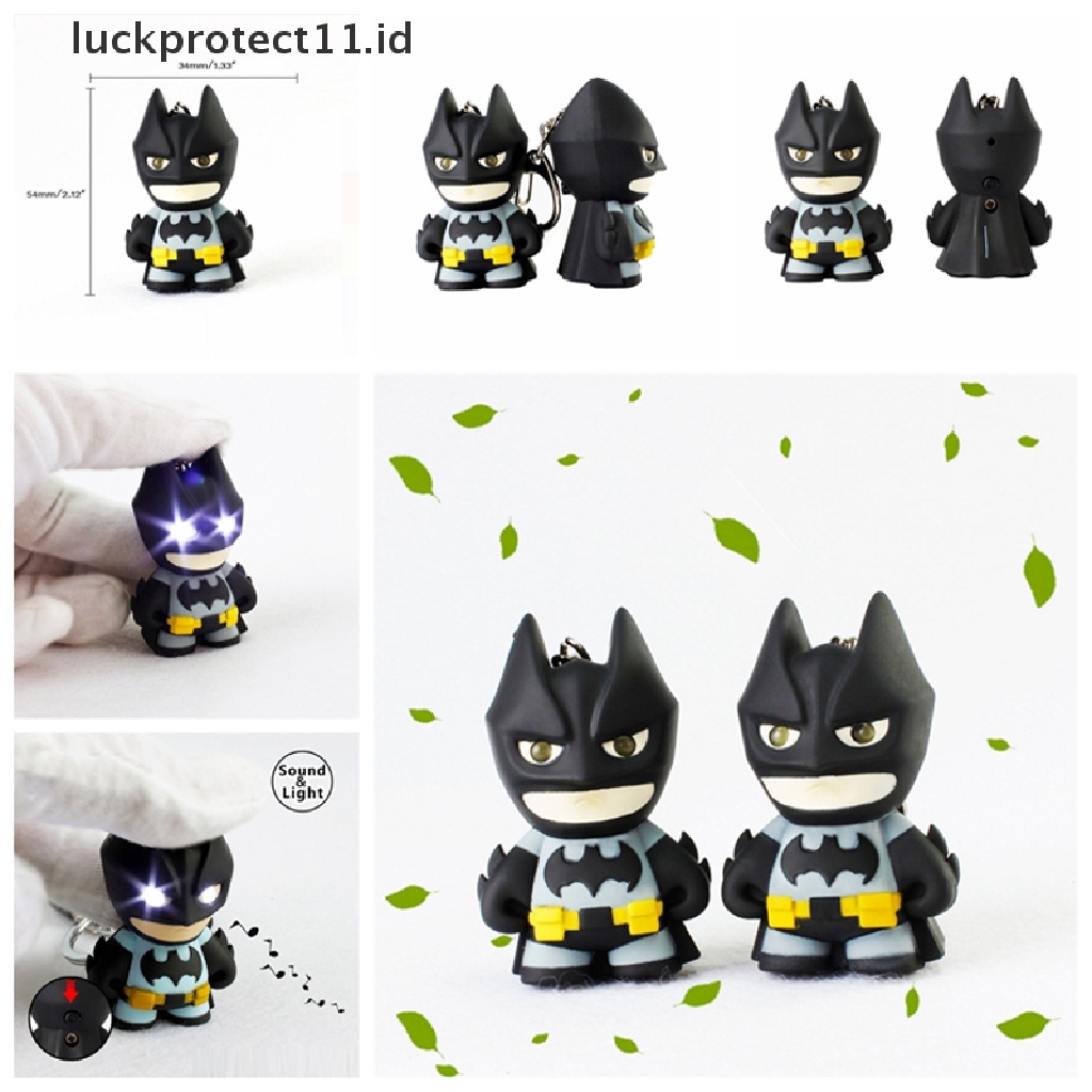 /Fashion Hot// Fashion// New arrive Batman keychain Gantungan Kunci Led Dengan Suara Senter Keren keyrings.