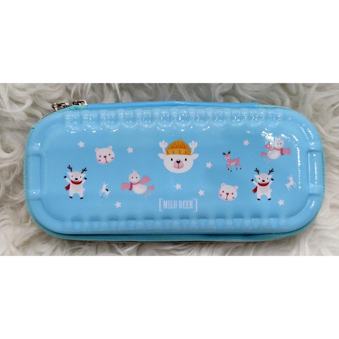 

✨NEW✨ - Tempat Pensil Cute full Color Unicorn Deer Flamingo - Biru