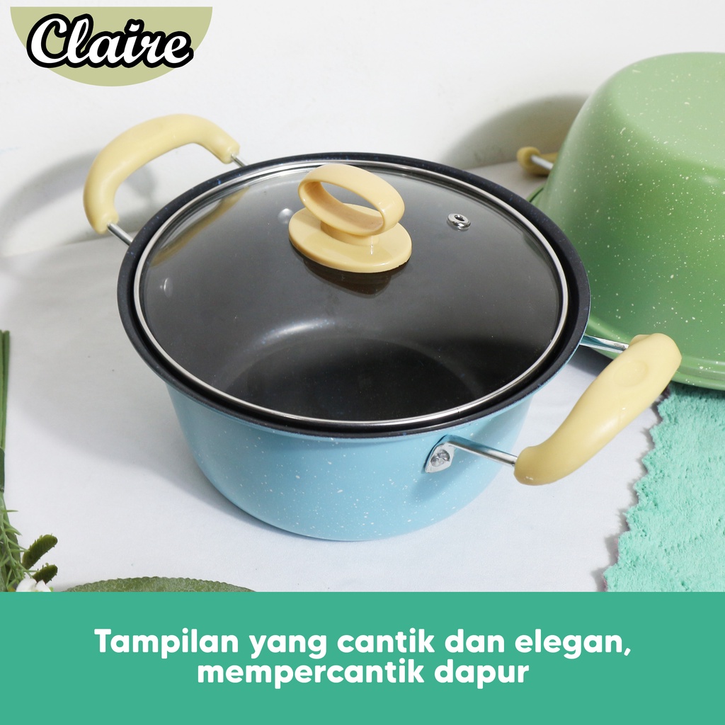 Panci Sop Banyak Ukuran / Panci Sop Enamel Stainless / Soup Pot Panci Susu Enamel