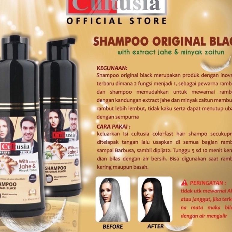 Ready Stock Cultusia Black Instan Shampoo Penghitam Rambut | Cultusia wood brown shampoo ㊰