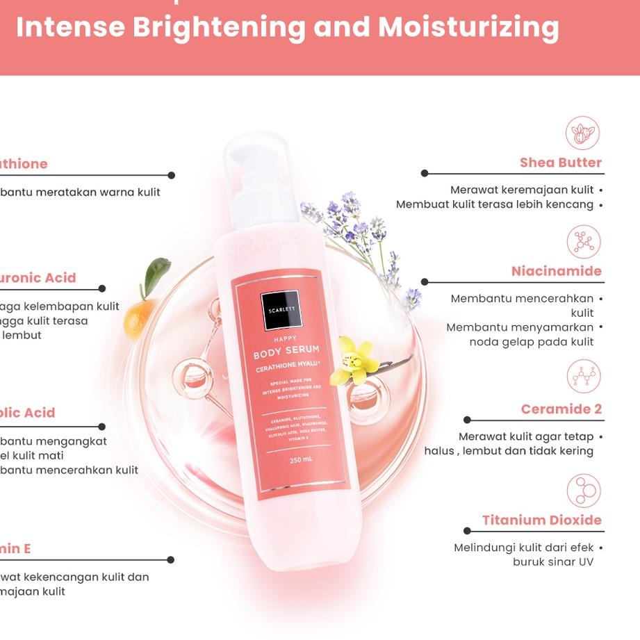 [KODE PRODUK ZEB7E7298] Scarlett Whitening Body Serum Happy