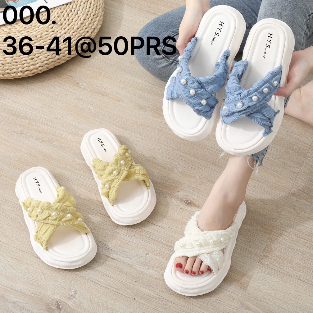 sandal selop dewasa jelly silang wedges mutiara korean style import balance 000 (36-40) selop balance terlaris