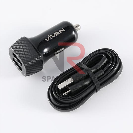SAVER VIVAN CC02C 3.4A DUAL USB CHARGER MOBIL WITH MICRO USB CABLE