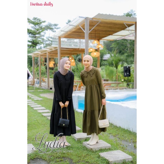 READY Lydia Midi Dress By Netina Daily - Bahan Torino super strech