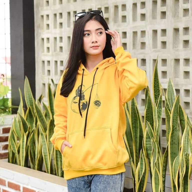 Fishing Astronot Hoodie Fashion Kekinian Remaja Bahan Fleece