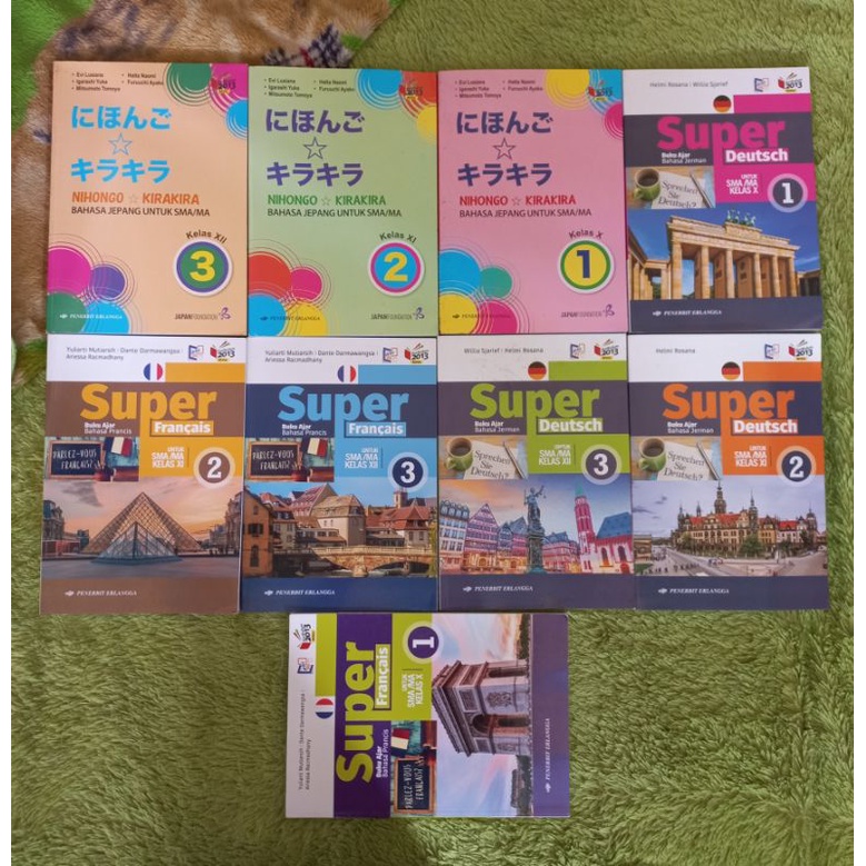 ORIGINAL BUKU NIHONGO KIRAKIRA BAHASA JEPANG SUPER DEUTSCH BAHASA JERMAN SUPER FRANCAIS BAHASA PRANC