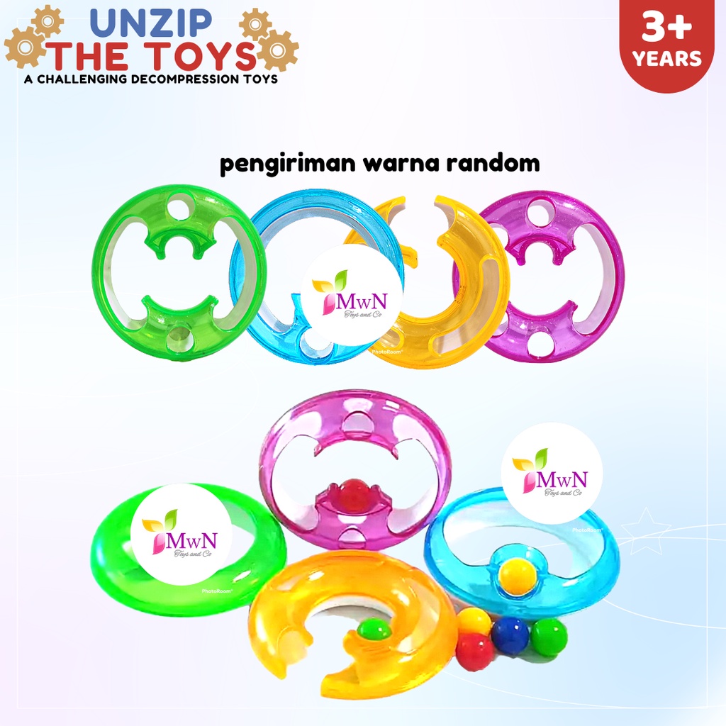 MWN Mainan Edukasi Anak Spinner Unzip The Toys