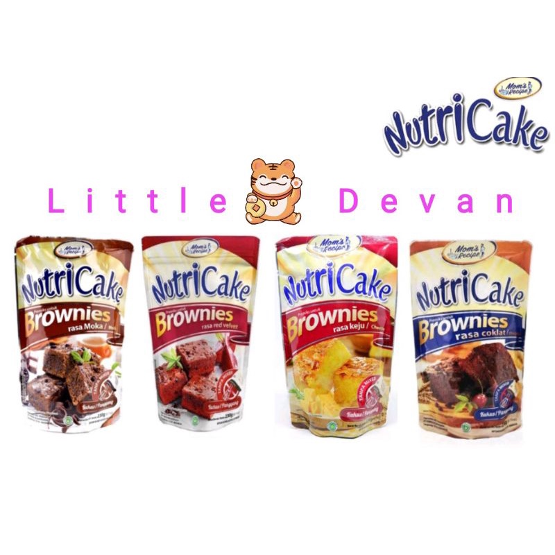 nutricake brownies kukus panggang coklat &amp; red velvet 230gr