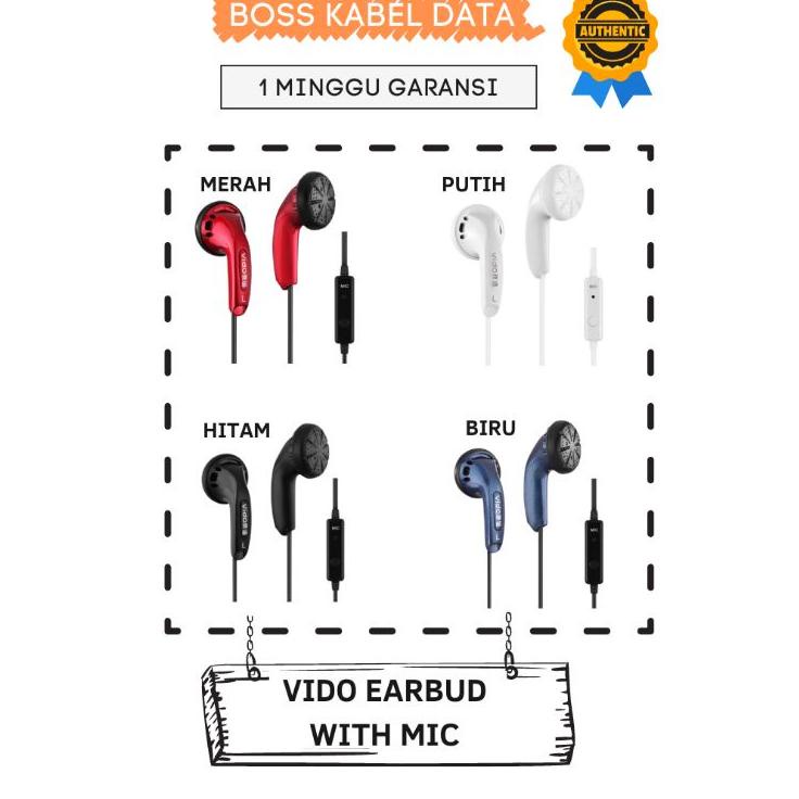 Vido Headset Legend With Mic Original Bisa Buat Telfon Jaminan Murah {PKJ.22De22в}