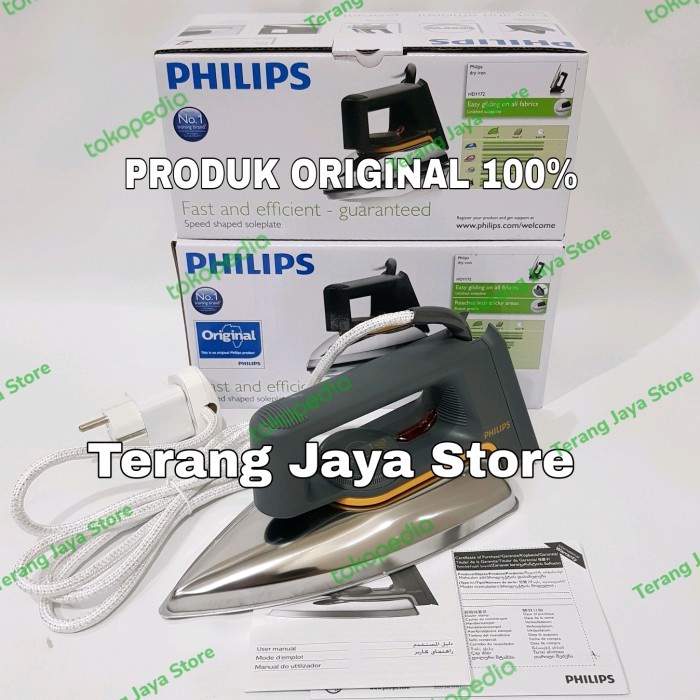 PHILIPS Dry Iron HD1172 Setrika Philips HD1172 Strika Philips HD1172