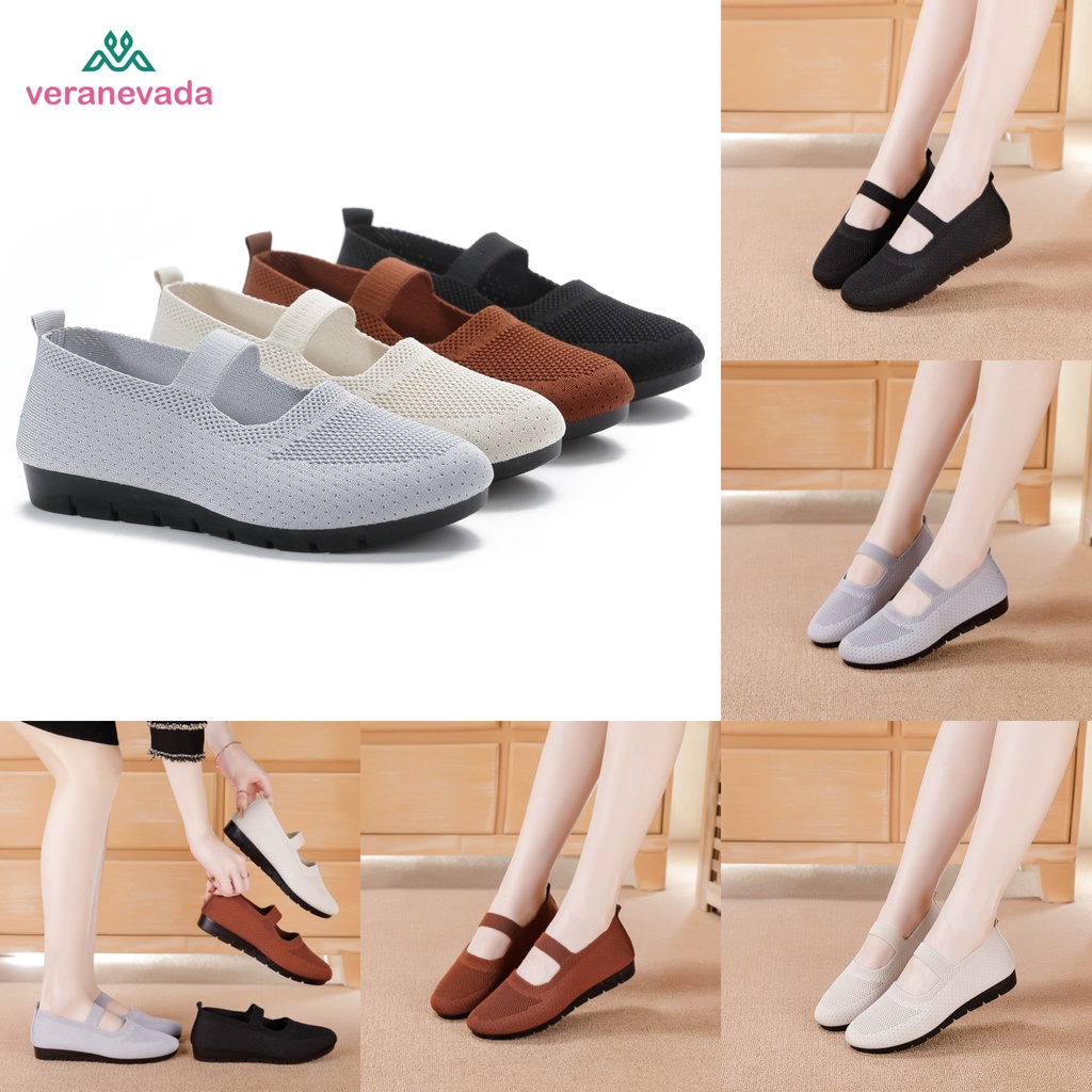 Vera Nevada Sepatu Flat Slip On Wanita Shoes A39