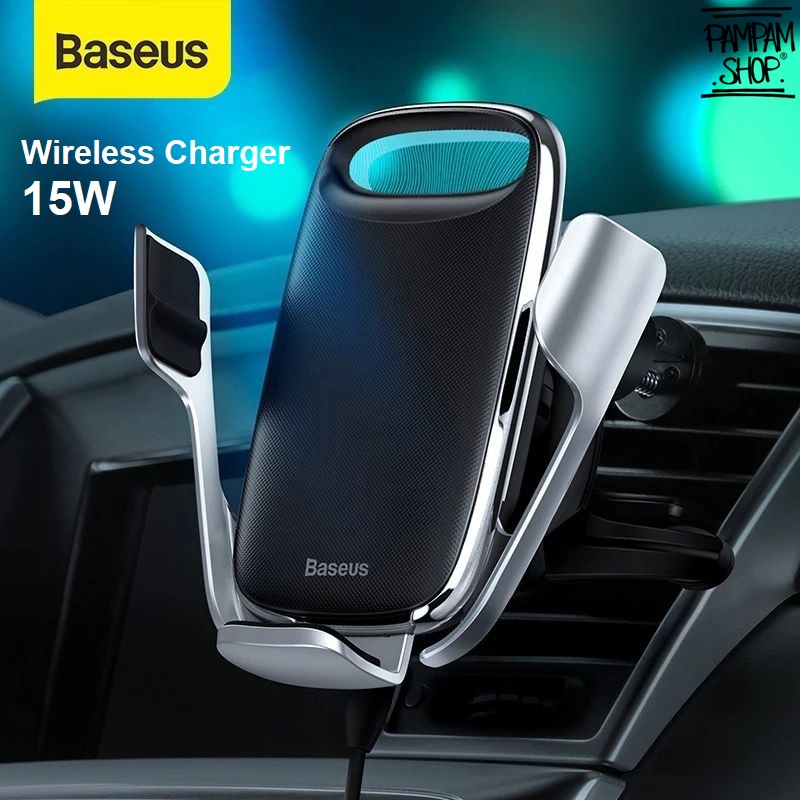 Baseus Original Car Holder Milky Way Electric Bracket Wireless Charger 15W Phone Mount Lobang AC Air Outlet Version Dudukan HP Mobil Ori