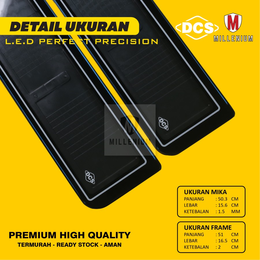 BREKET / DUDUKAN / COVER PLAT NOMOR MOBIL AKRILIK LAMPU LED 46CM DCS