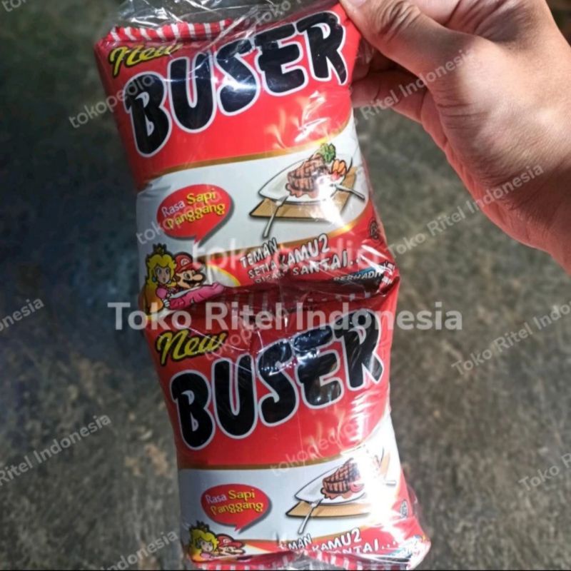 

Chiki Buser Berhadiah (1pak isi 10 pcs)/Snack Berhadiah Buser/Ciki Buser Hadiah